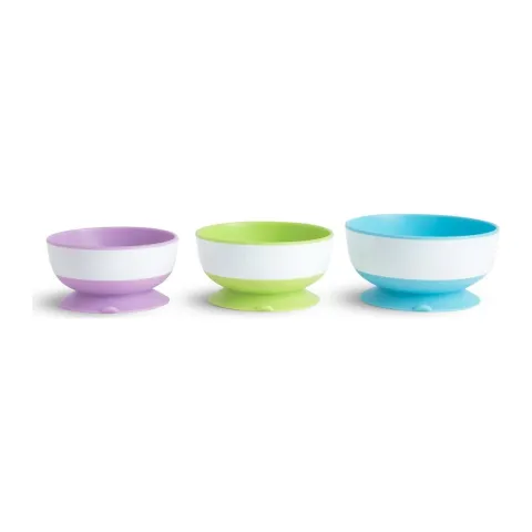 Munchkin Stay Put Suction Bowls, 3 pack